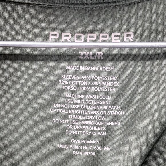 Propper Men's Kinetic Combat Shirt Air Soft Antimicrobial Snag Free Green 2XL - Picture 10 of 14